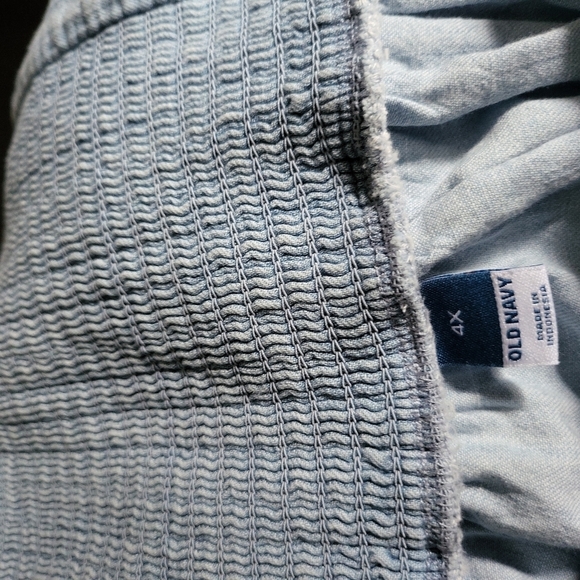 Nwt Puff Sleeveless Cami Swing Mini Dress in Light Wash Denim Color Size 4X - Picture 3 of 6